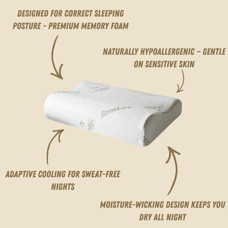 BondiBamboo™ Premium Bamboo Memory Foam Pillow