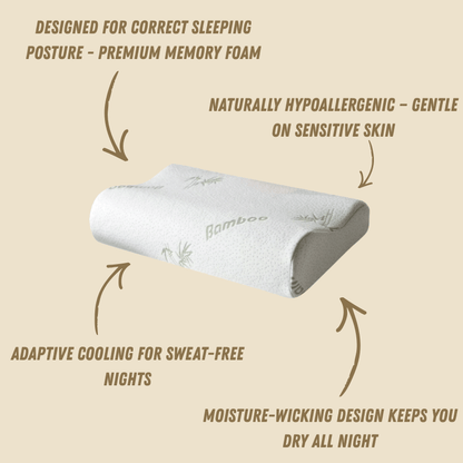 BondiBamboo™ Premium Bamboo Memory Foam Pillow